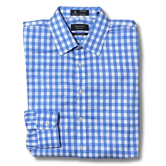 Nordstrom Mens Shop, Dress Shirt 100% Cotton, Size 16.5” 35 - Picture 3 of 10